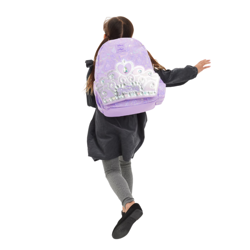 👑✨ Smiggle x Disney Junior Princess Hoodie Backpack – Lilac | Approx. 13.5L Capacity | 14.4 Inches | 3Y+