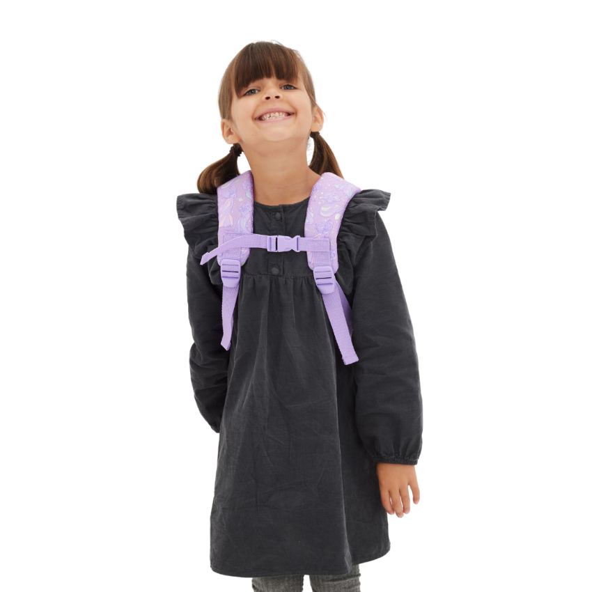 👑✨ Smiggle x Disney Junior Princess Hoodie Backpack – Lilac | Approx. 13.5L Capacity | 14.4 Inches | 3Y+