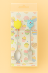 Cute Cupcake Handle Spoons – Set of 2 | Decorative Mini Dessert Spoons for Kids & Gifting
