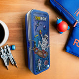 Robot Design Hard Case Pencil Box for Kids – Stylish Stationery Organizer