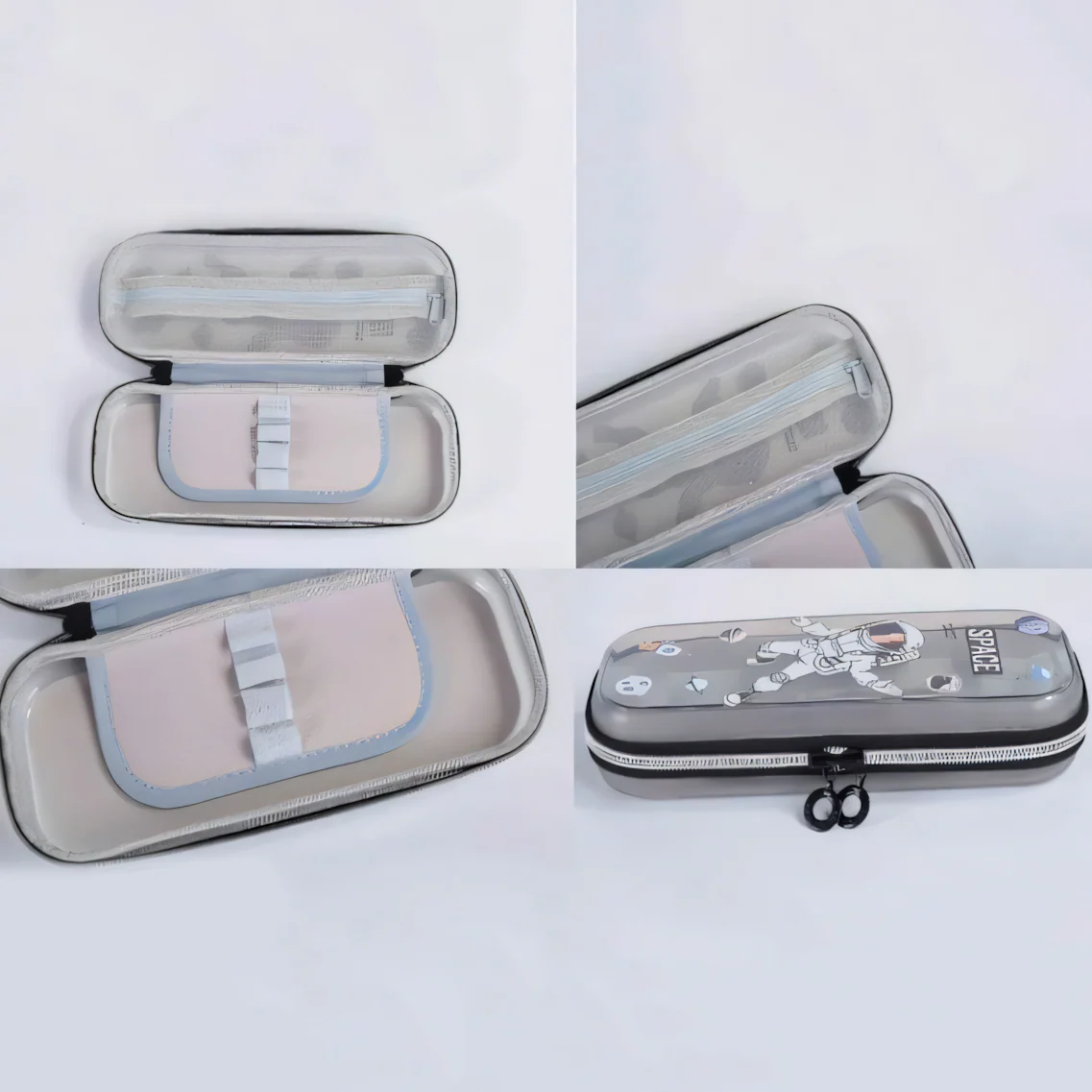 Space Travel Astronaut Pencil Case – Hard Shell Stationery Organizer for Kids & Students