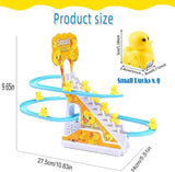 Running Duck Dancing Toy for Babies | Duck Race Track with Light & Sound | Climbing Duck Toy Gift for 6+ Months Kids