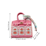 Mini House Design Leather Pouch – AirPods Case, Key Organizer & Mini Beauty Wallet