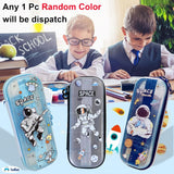 Space Travel Astronaut Pencil Case – Hard Shell Stationery Organizer for Kids & Students