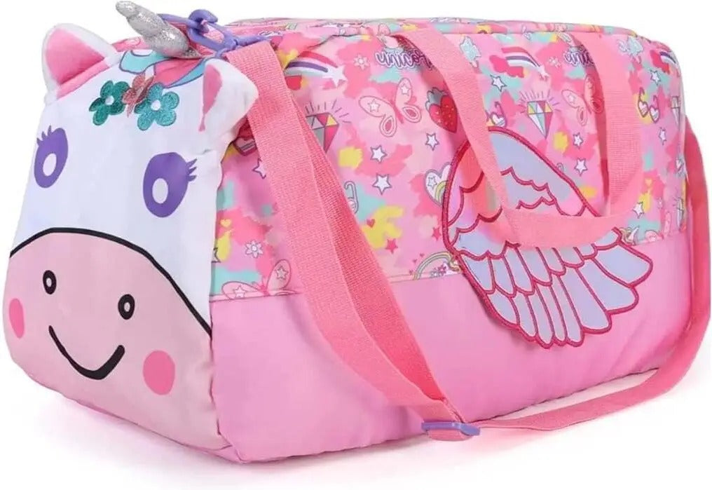 Kids Duffle Bag – Unicorn & Mermaid Design | Large Travel, Gym, and Sports Bag for Girls & Boys | Weekender Overnight Bag for Kids & Teenagers