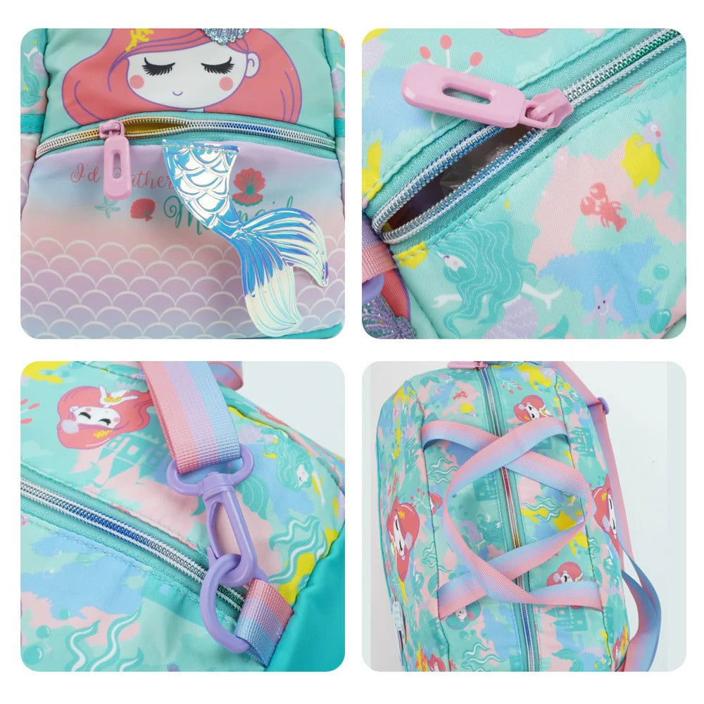 Kids Duffle Bag – Unicorn & Mermaid Design | Large Travel, Gym, and Sports Bag for Girls & Boys | Weekender Overnight Bag for Kids & Teenagers