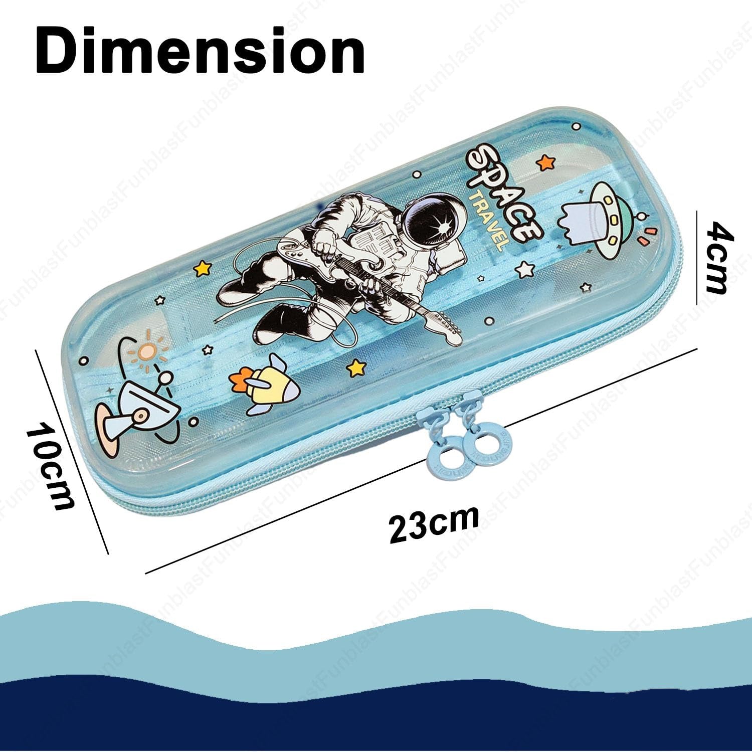 Space Travel Astronaut Pencil Case – Hard Shell Stationery Organizer for Kids & Students