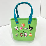 Crocs Medium Beach Bag – Stylish Silicone Tote with Charms