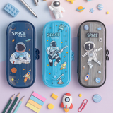 Space Travel Astronaut Pencil Case – Hard Shell Stationery Organizer for Kids & Students