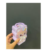 Cute Cat Metal Money Box with Lock & Key – Cartoon Piggy Bank for Kids