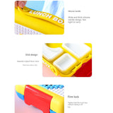 Blocks Design Lunch Box – 800ml | Red & Yellow Color