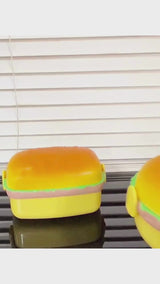 Burger Shaped Plastic Lunch Box for Kids