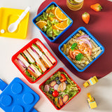 Lego Double Layer Decker Lunch Box | Blue Color-1500ml | Stackable, Leak-Proof Bento for Kids & Travel