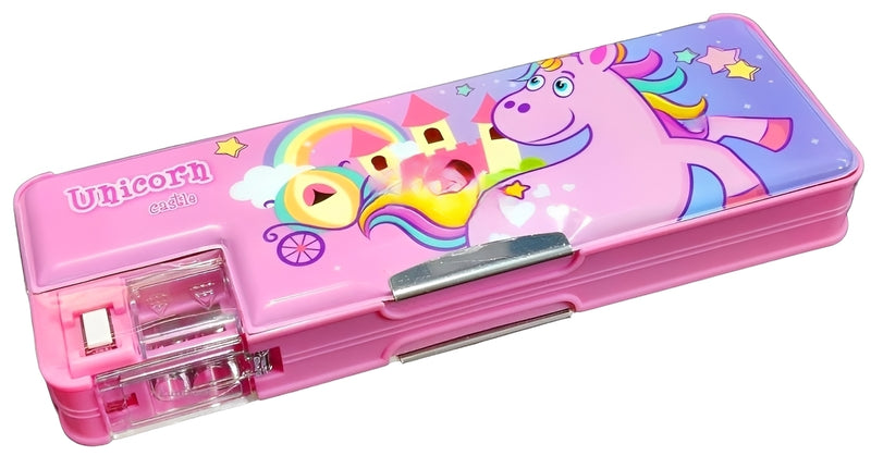Multifunctional Magnetic Pencil Box with Sharpener for Kids – Space, Dinosaur & Unicorn Designs