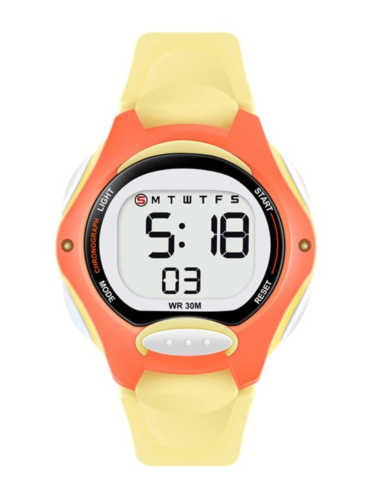 Unisex Kids Dial & Straps Digital Multi-Function Watch Yellow