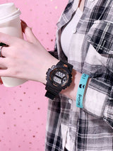 Kids LED Backlight Digital Multi Function Watch Black