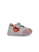 Kids' White LED Sneakers with Velcro Strap