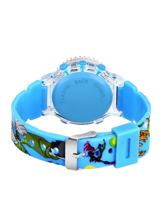 Kids Printed Multi-Function Digital Watch - Skyblue