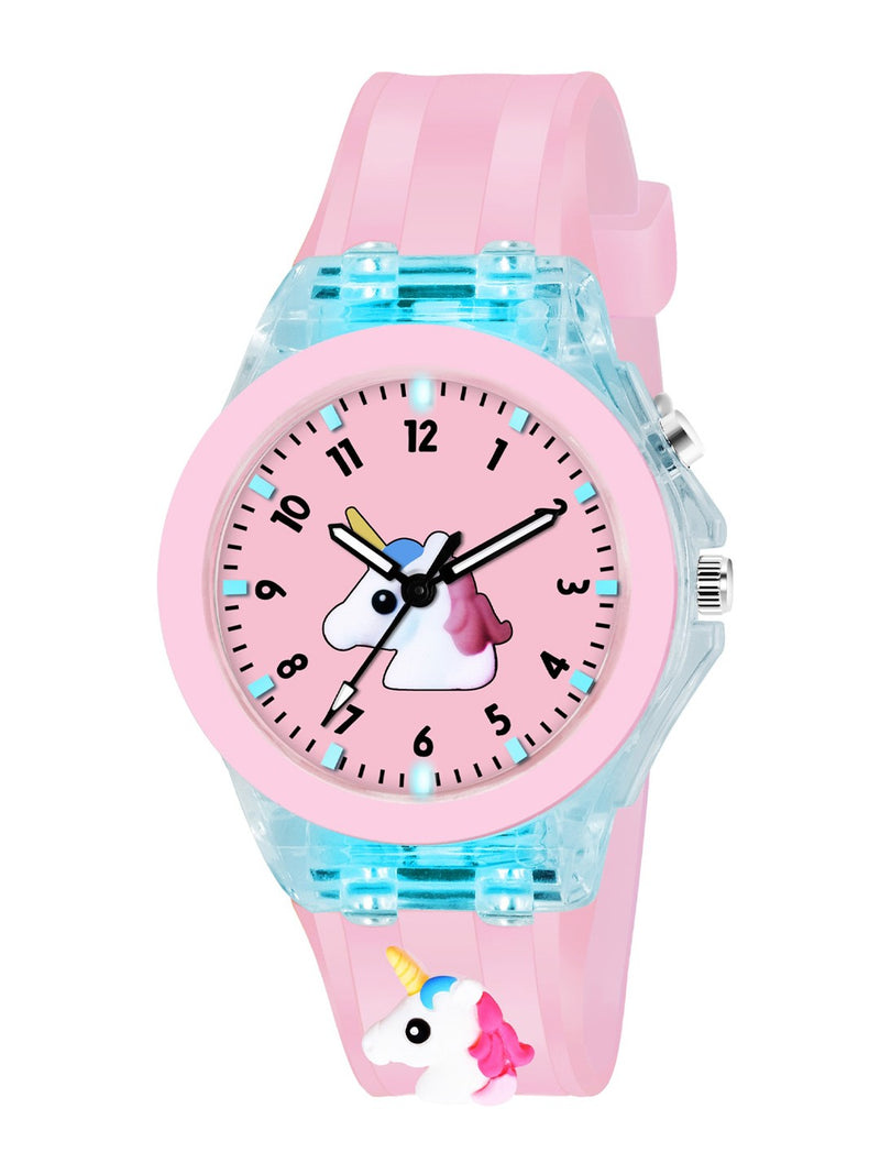 Printed Dial & Straps Scratch Resistant Analogue Watch LED Unicorn