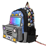 3D Design Backpack with Front Pocket for Kids-Wings Unicorn, Bus, Astronaut, Planet