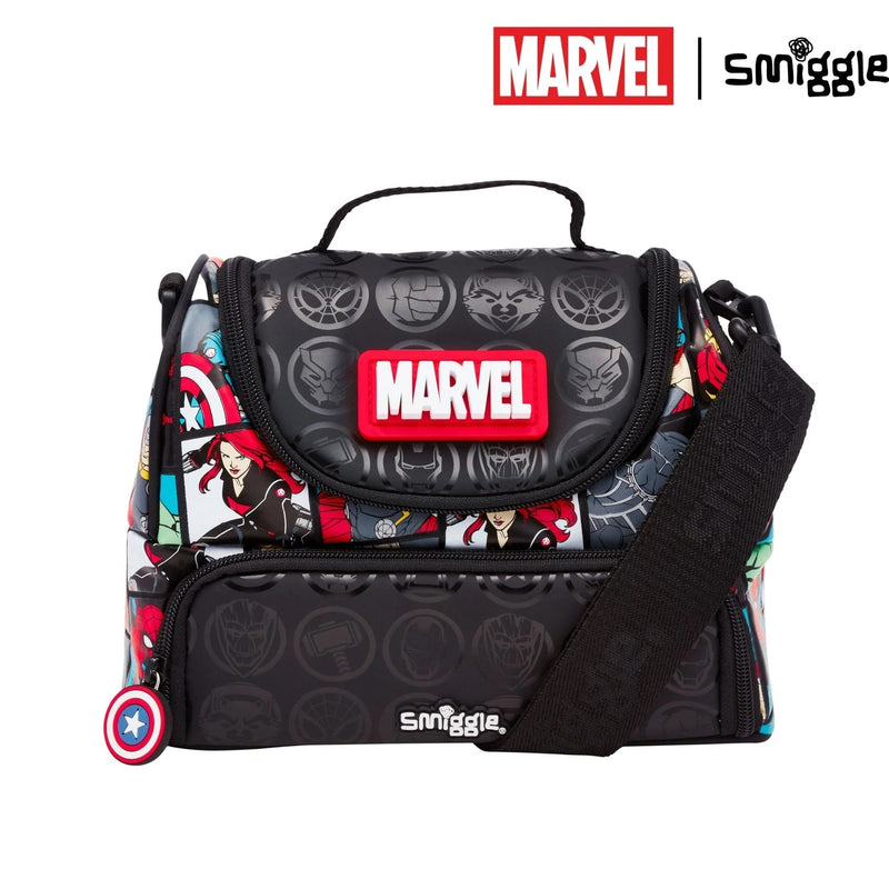 Smiggle Stylish Kids Lunch Box Bag | Double Layer, Insulated & Leakproof Tiffin for Boys & Girls | Cartoon Printed Lunch Carrier (Spiderman, Barbie, Hello Kitty, Marvel, Minecraft, Unicorn)