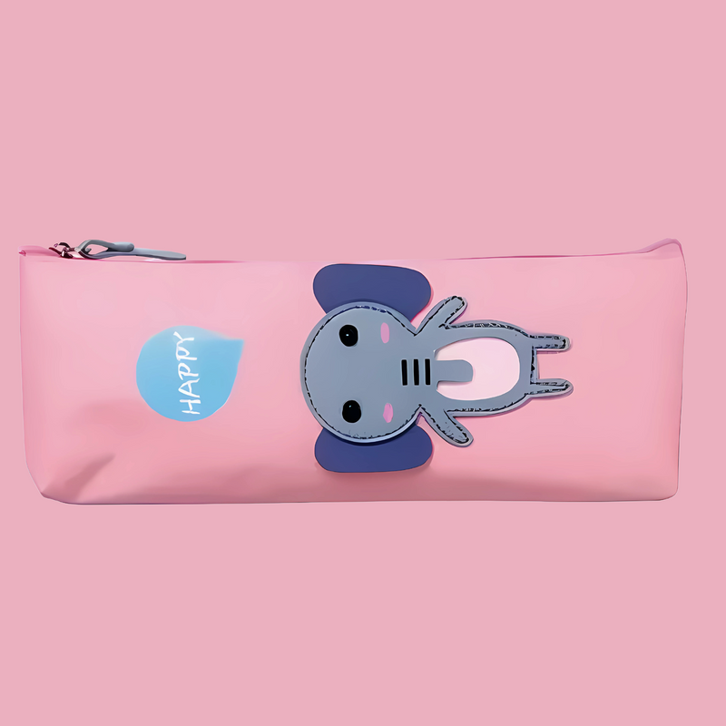 Cute Elephant Printed Zipper Pouch For Kids