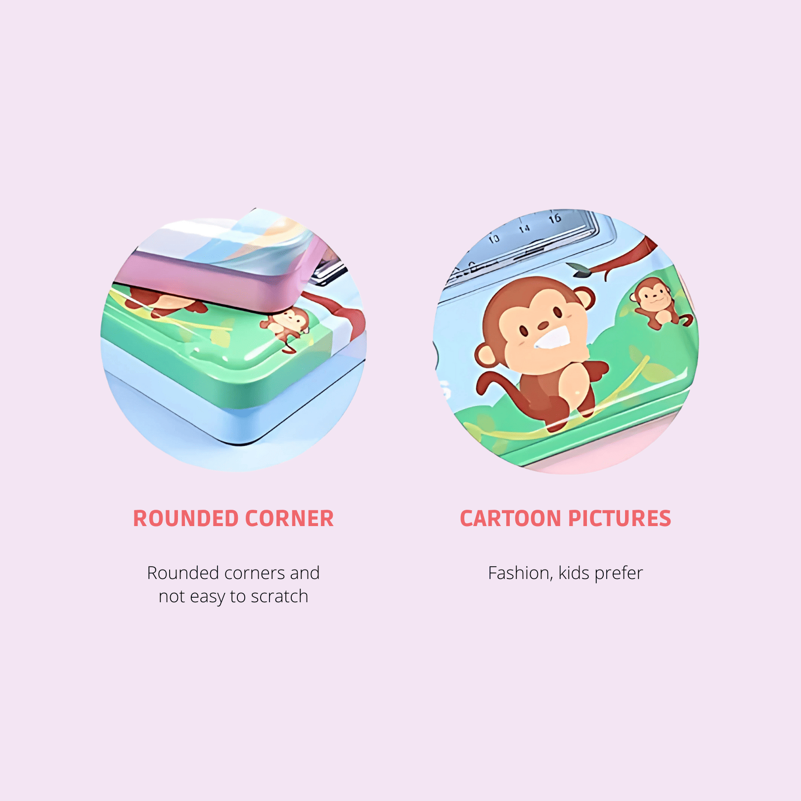 Double Layer Metal Pencil Case With Stationery Set For Kids (Pack of 1)