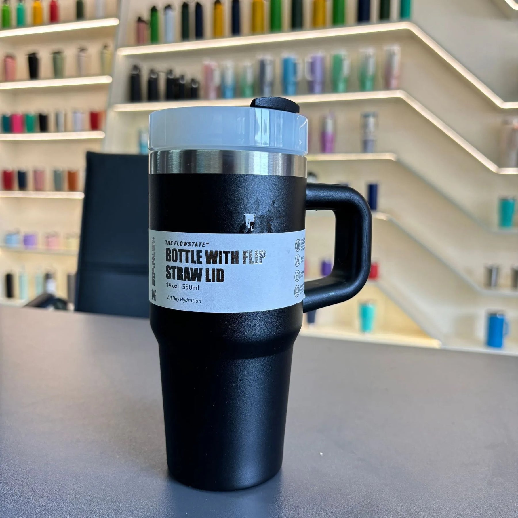 14oz Stainless Steel Insulated Mug with Handle – FlowState™ Lid