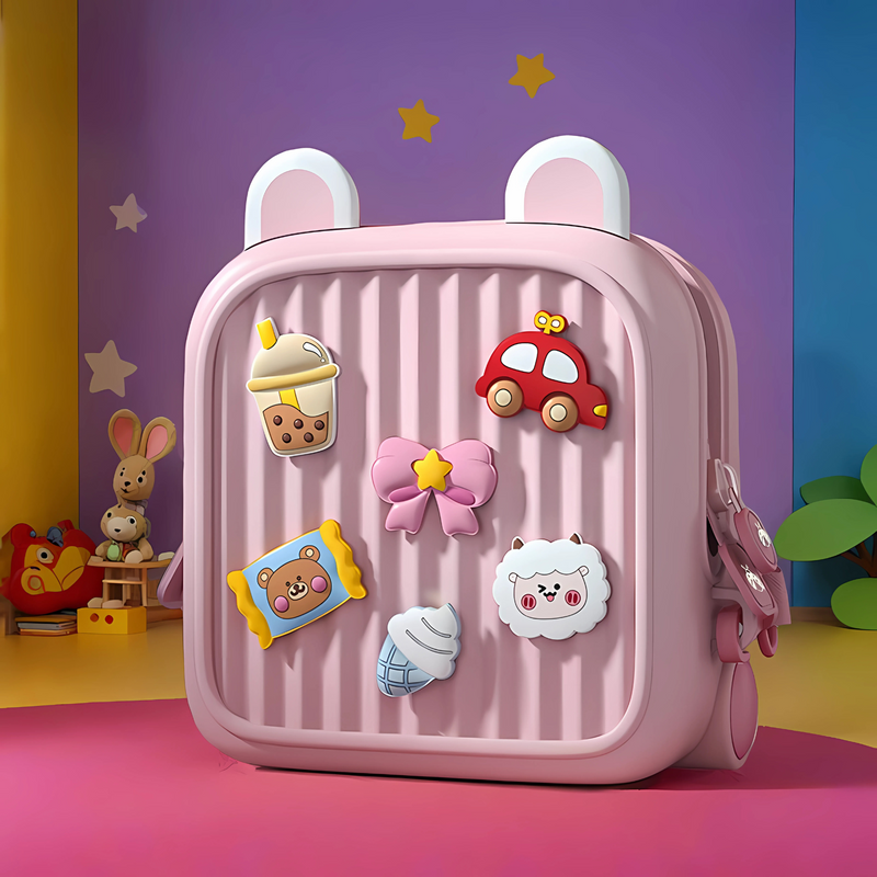 Toddler Mini Cute Backpack with DIY Cute Cartoon Animal For Preschool Kids