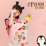 Water Resistant Stylish Durable School Bag with DIY Patches