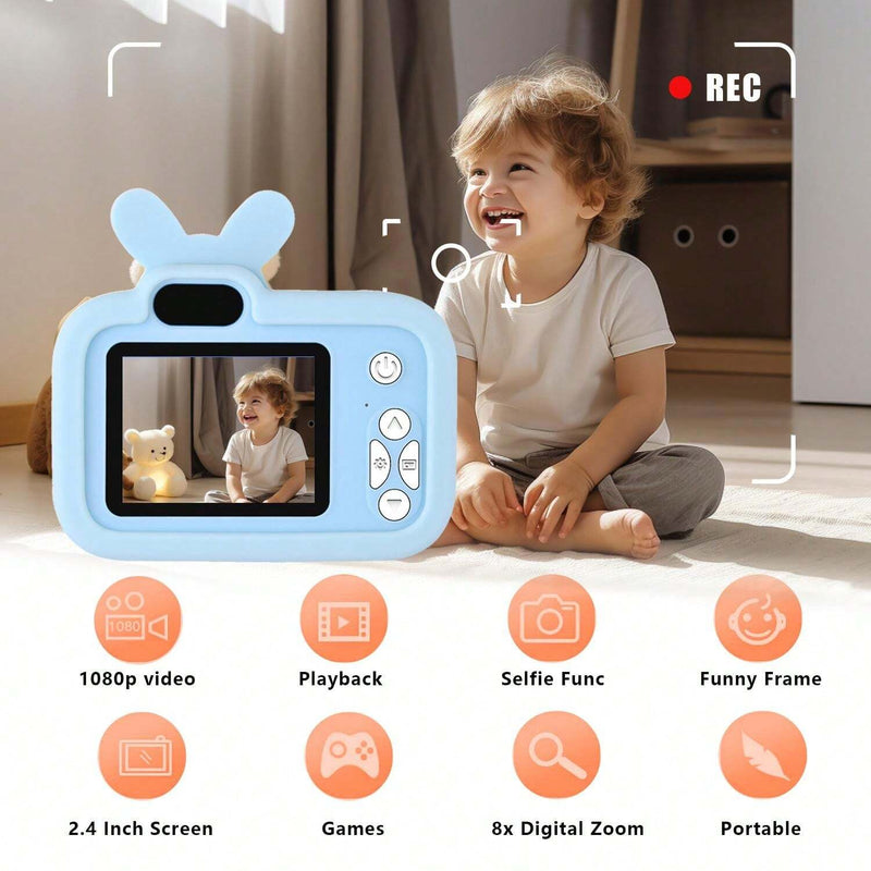 Mini Digital Kids Camera for Girls-Rabbit & Panda Cover