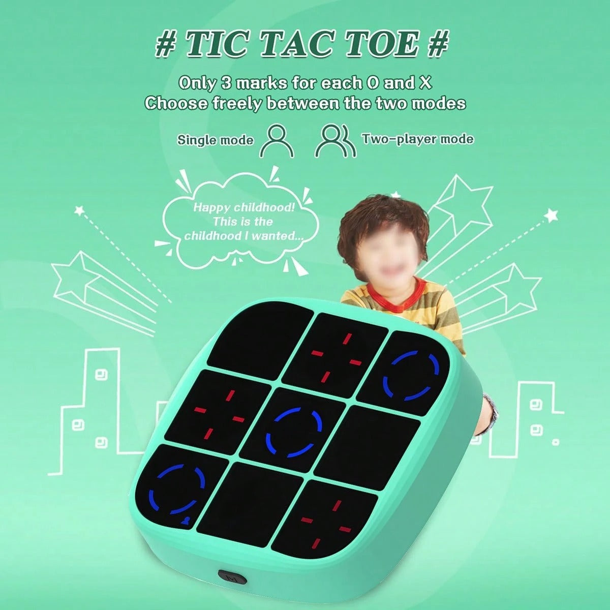 🎮 4-in-1 Electronic Tic Tac Toe Bolt Game – Portable Handheld Puzzle Console 🎉