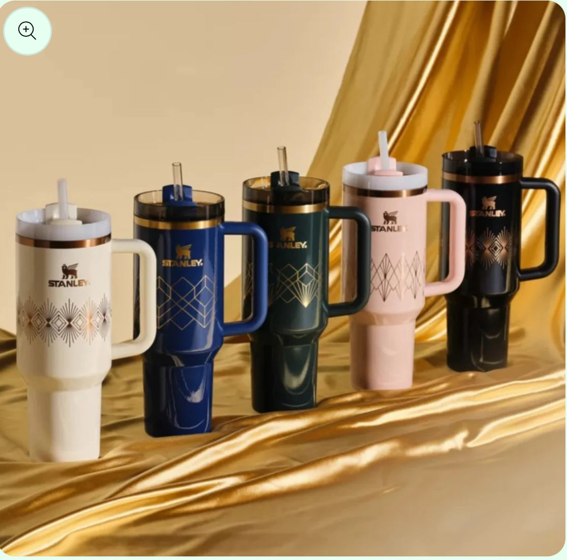 Stanley Deco Collection Quencher H2.0 FlowState™ Tumbler | 40 OZ | Stylish Hydration for All-Day Refreshment