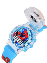 Kids Dial & Straps Analogue Multi Function Watch Spiderman Sky Blue