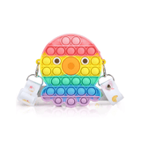 Octopus-Shaped Pop It Fidget Toy Sling Bag for Kids – Silicone Crossbody Purse with Keychain