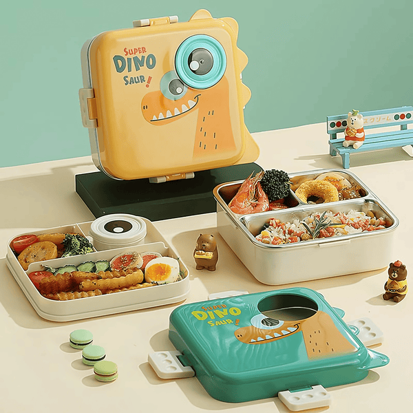 Dino Double Decker Kids Lunch Box – Leak-Proof, BPA-Free & Fun!