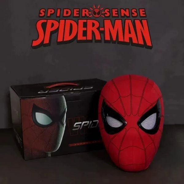 SpiderVision Luxe Mask | Red Color | Spider-Man Mask with Moving Eyes for Realistic Cosplay