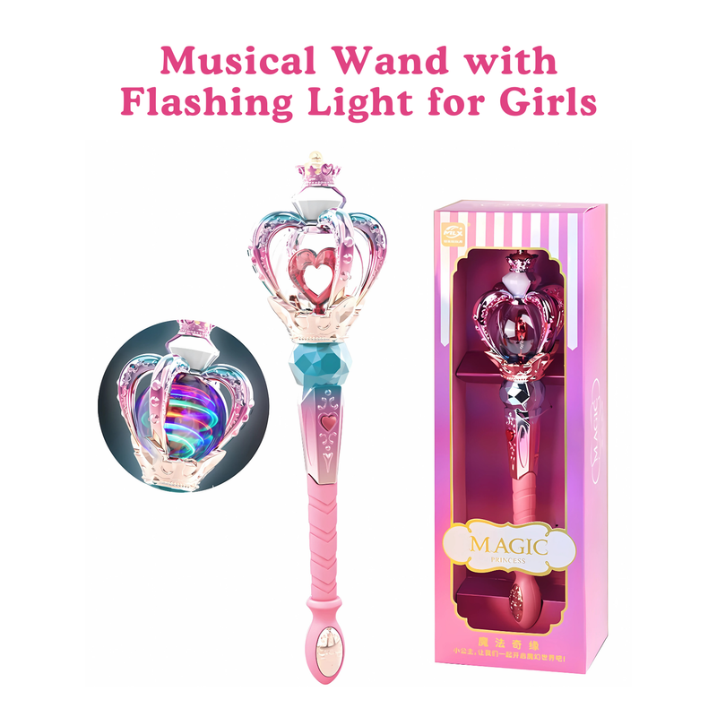 Magic Wand Toy with Light & Sound Effects – Enchanting Play Stick for Girls