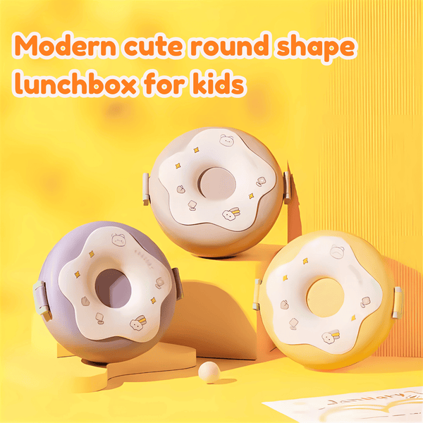 Donut Shaped Double Insulated Lunch Box – 3-Compartment