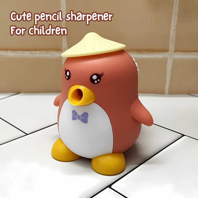 Penguin Shaped Manual Pencil Sharpener for Kids