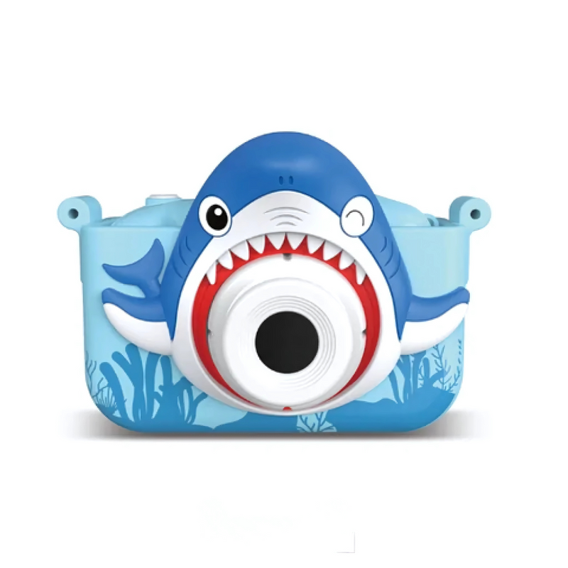 Digital Video Camera for Kids with Protective Silicone Cover (Shark Design)