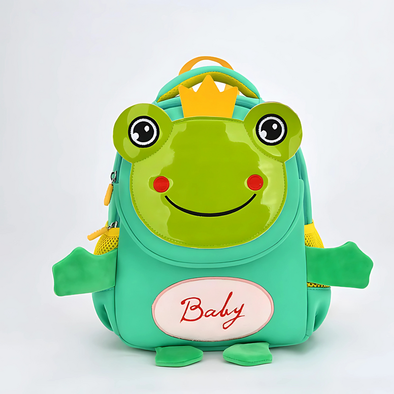 Cute Frog Shaped Backpack For School Kids