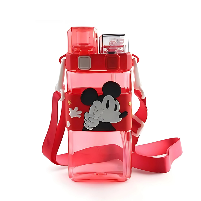 Cartoon Character Printed 2-Way Drinking Water Bottle – 800ml