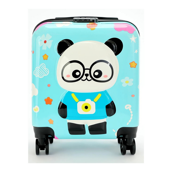 Kids Hard-Sided Medium Panda Printed Design Trolley Bag