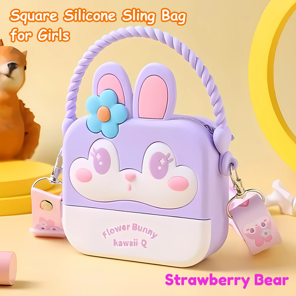 Adorable Cartoon Silicone Sling Bag for Girls