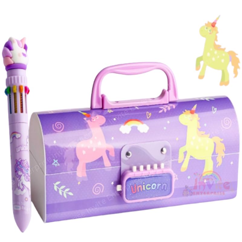 Multi-Layer Pencil Box with Code Lock – Large Capacity, Secret Compartment & Secure Storage Pen Case for Kids