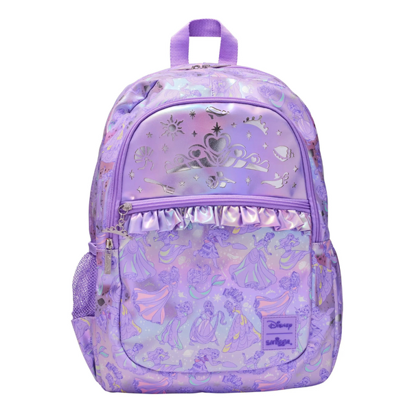 ✨ Smiggle Disney Princess Classic Backpack - Lilac | Approx. 17.8L | Dream Big with Ariel, Moana & More! 👑