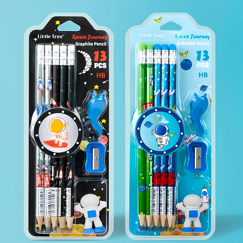 Space & Unicorn-Themed Stylish Pencils Stationery Kit for Kids - Pack of 2