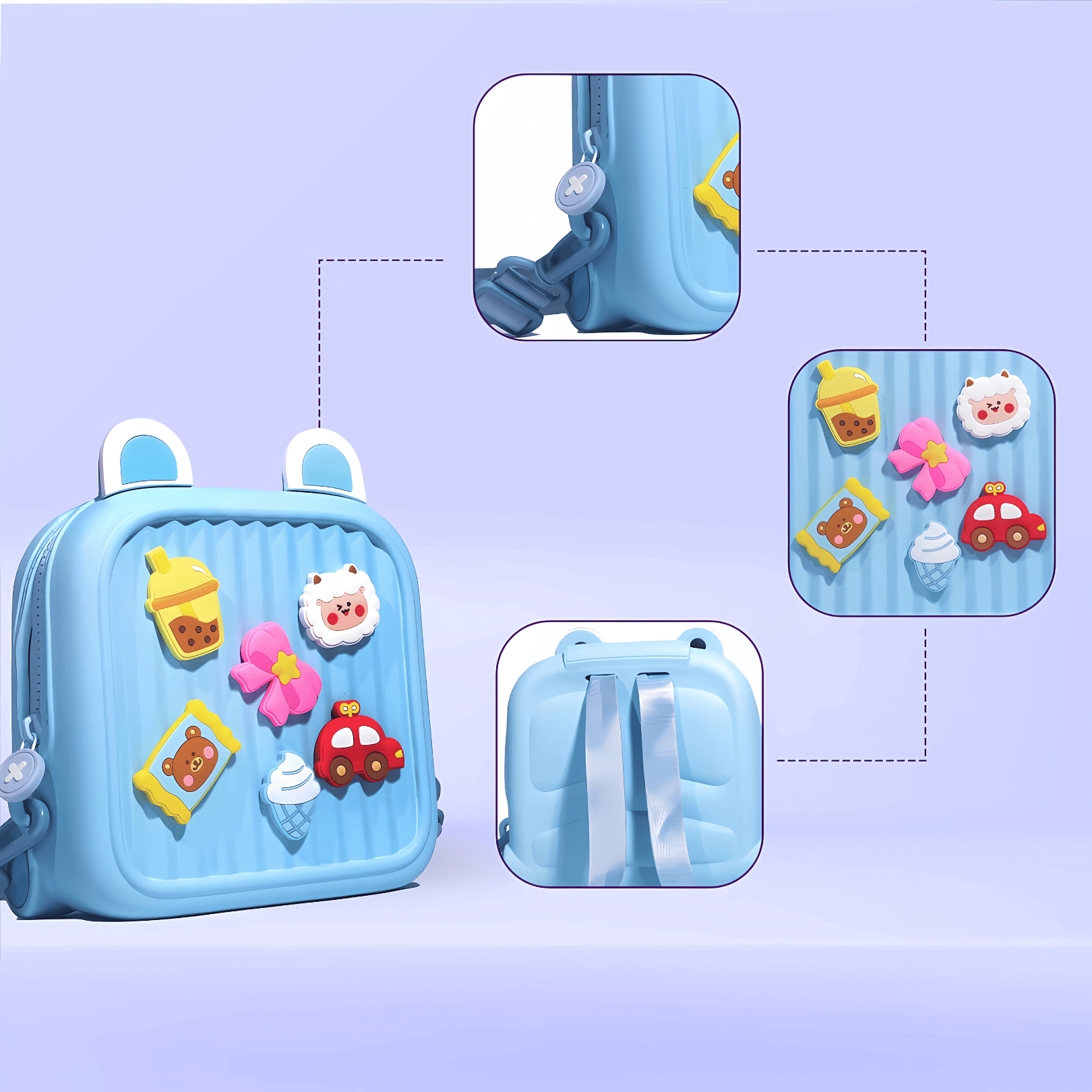 Toddler Mini Cute Backpack with DIY Cute Cartoon Animal For Preschool Kids