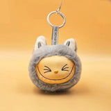 LABUBU Monsters Mugshot Keychain Plush | Labubu Furry Keychain | Cute & Fluffy Collectible Charms